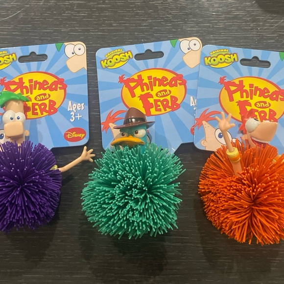 Koosh Balls phineas and Ferb lot of 3 phineas, Ferb, and Perry new - Picture 4 of 4